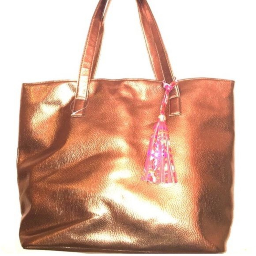 Unbranded Paisley Metallic Tote Bag with Tassel